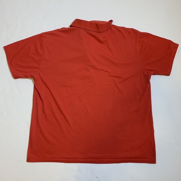 Vintage 80s Nature Knit Red Preppy Golf Short Sleeve Polo Shirt Men's Size Large - Picture 5 of 8